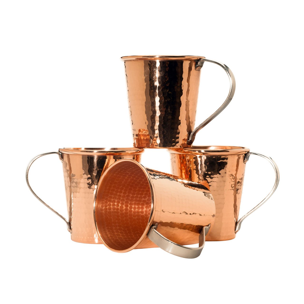 Pure Copper Mule Mug, Stainless Steel Handle, 18 oz