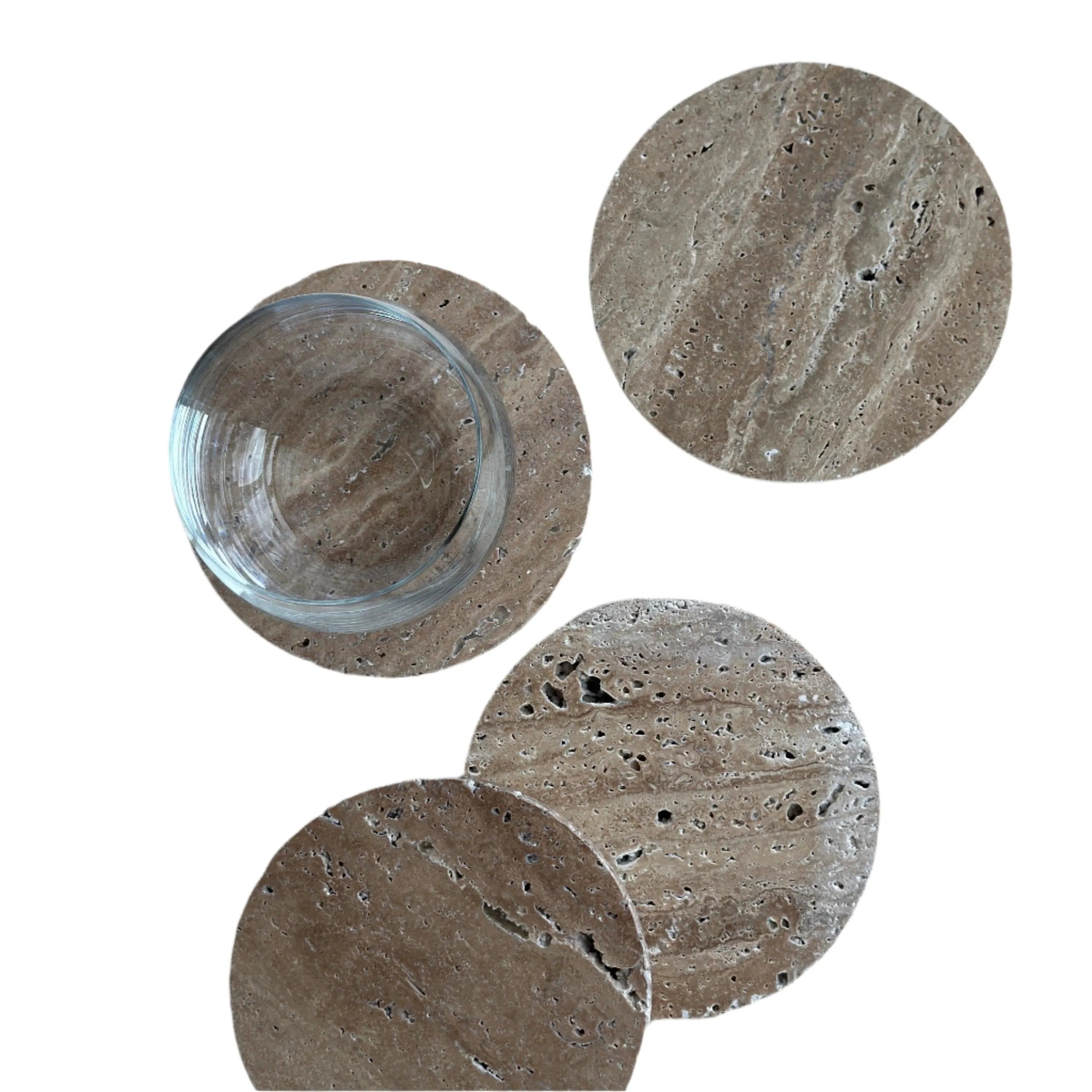 Anastasio Home Oversized Coasters in Biscotti