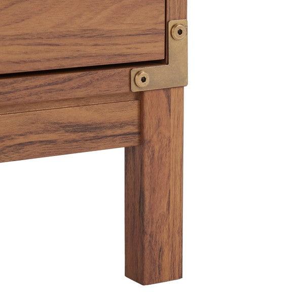 Safavieh Galio Walnut-Gold 3 Drawer Chest