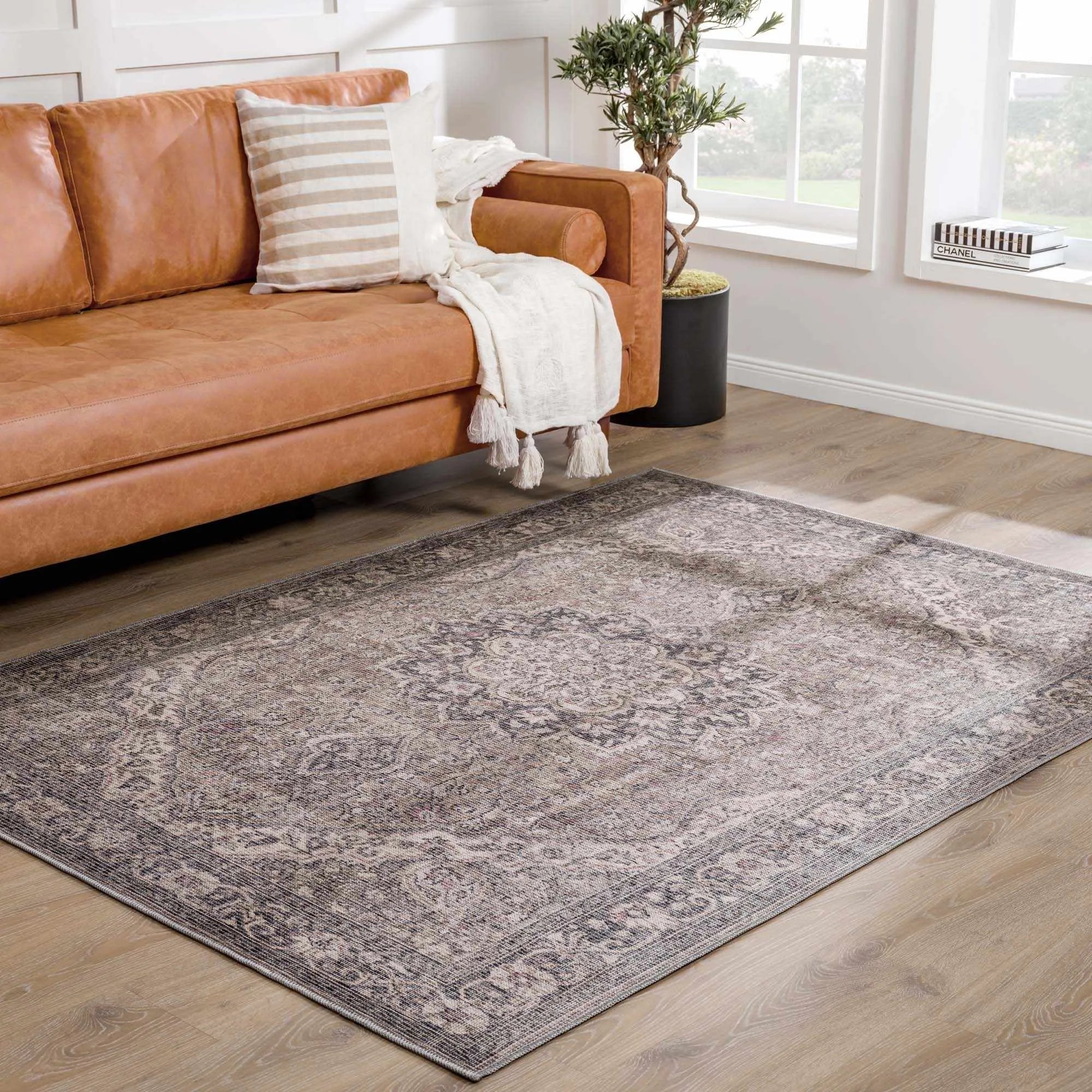 Dusty Sage Washable Persian Rug