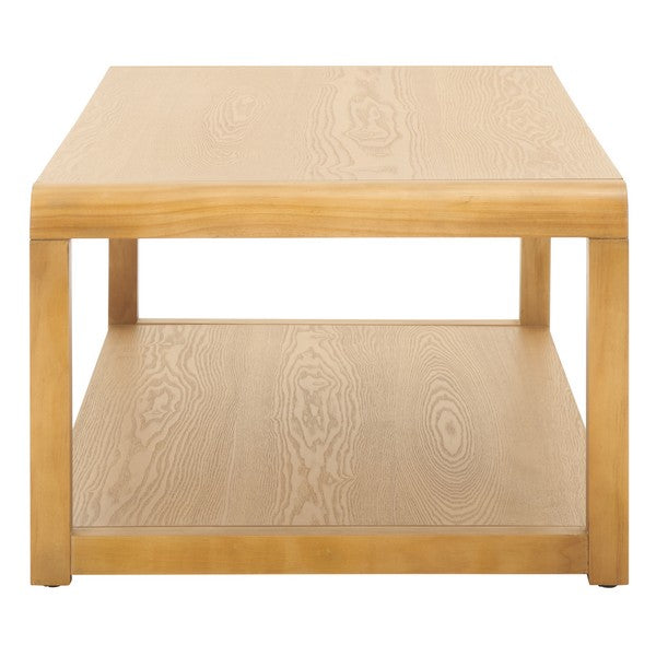 Omara Wood 2-Tier Coffee Table in Natural