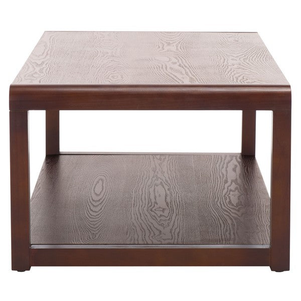 Omara Wood 2-Tier Coffee Table in Walnut