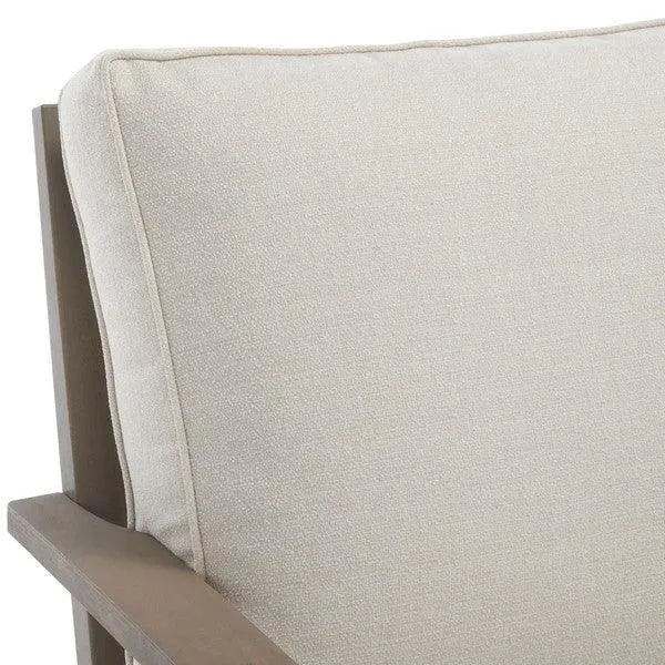 Safavieh Martinique Light Grey-Beige Wood Patio Sofa