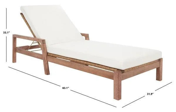 Safavieh Donnamaria White Wicker Sun Lounger