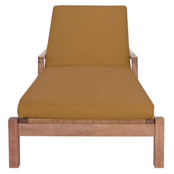 Donnamaria Eucalyptus Wood Sun Lounger in Brown