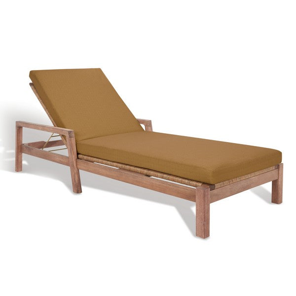 Donnamaria Eucalyptus Wood Sun Lounger in Brown