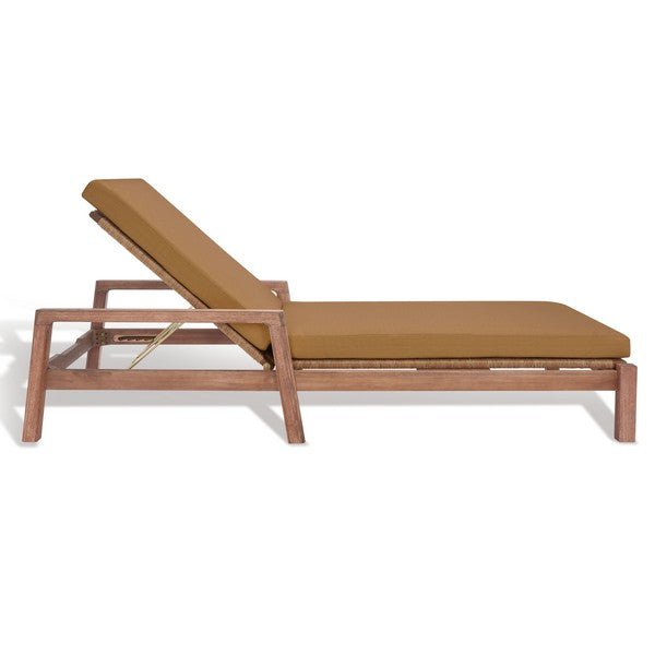 Donnamaria Eucalyptus Wood Sun Lounger in Brown