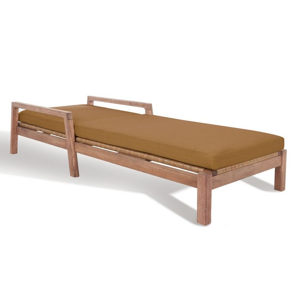 Donnamaria Eucalyptus Wood Sun Lounger in Brown