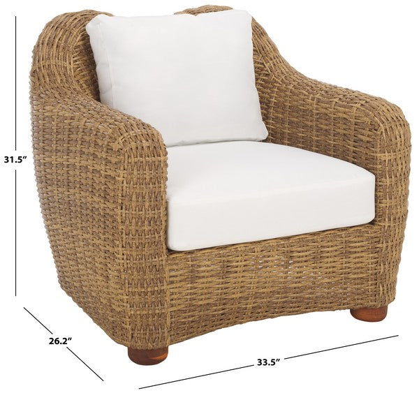 Melbourne Wicker Patio Chair in Natural