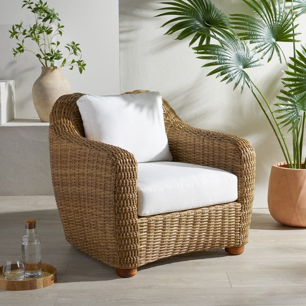 Melbourne Wicker Patio Chair in Natural