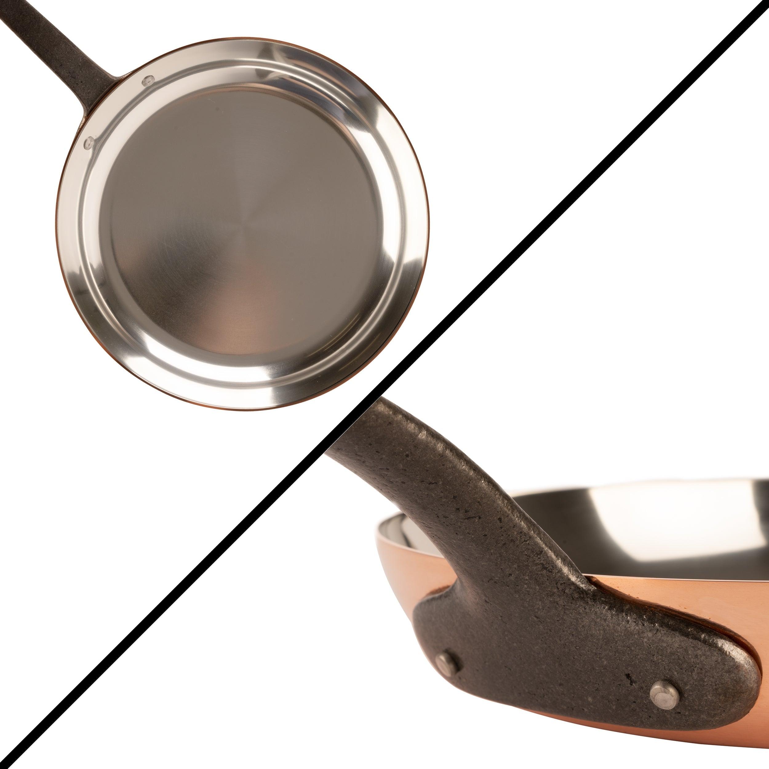 Tinned copper frying pan