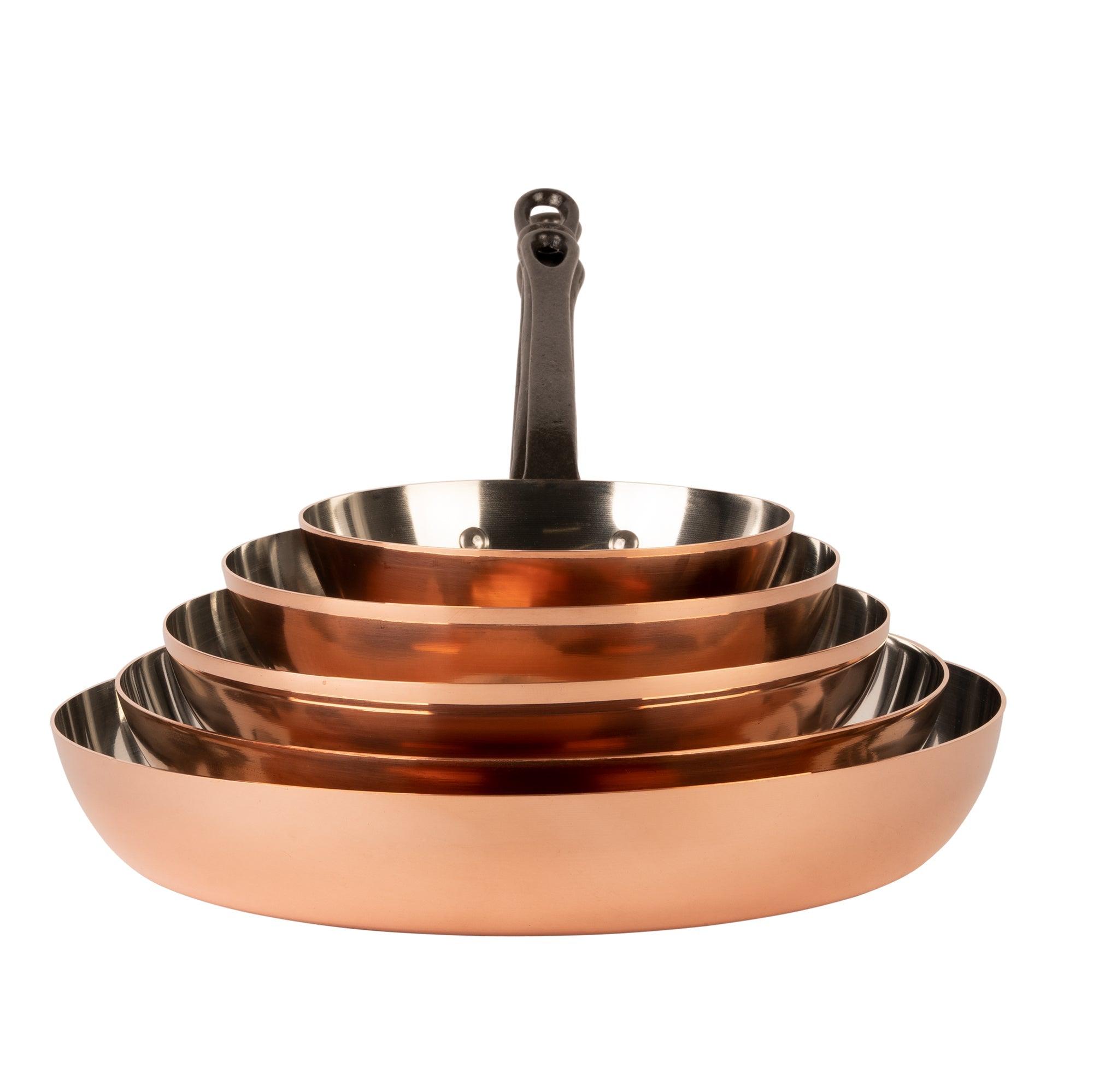 Tinned copper frying pan