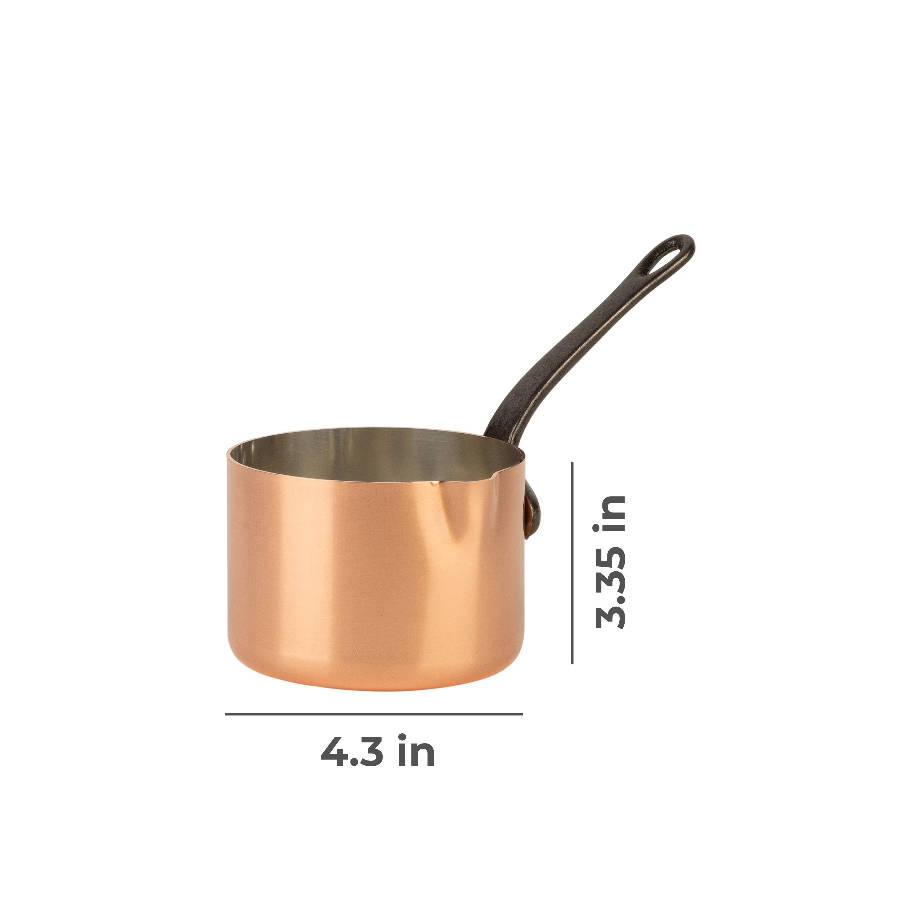 Cuisine Romefort Copper saucière with tin coating and pouring spout, 0.7 qt