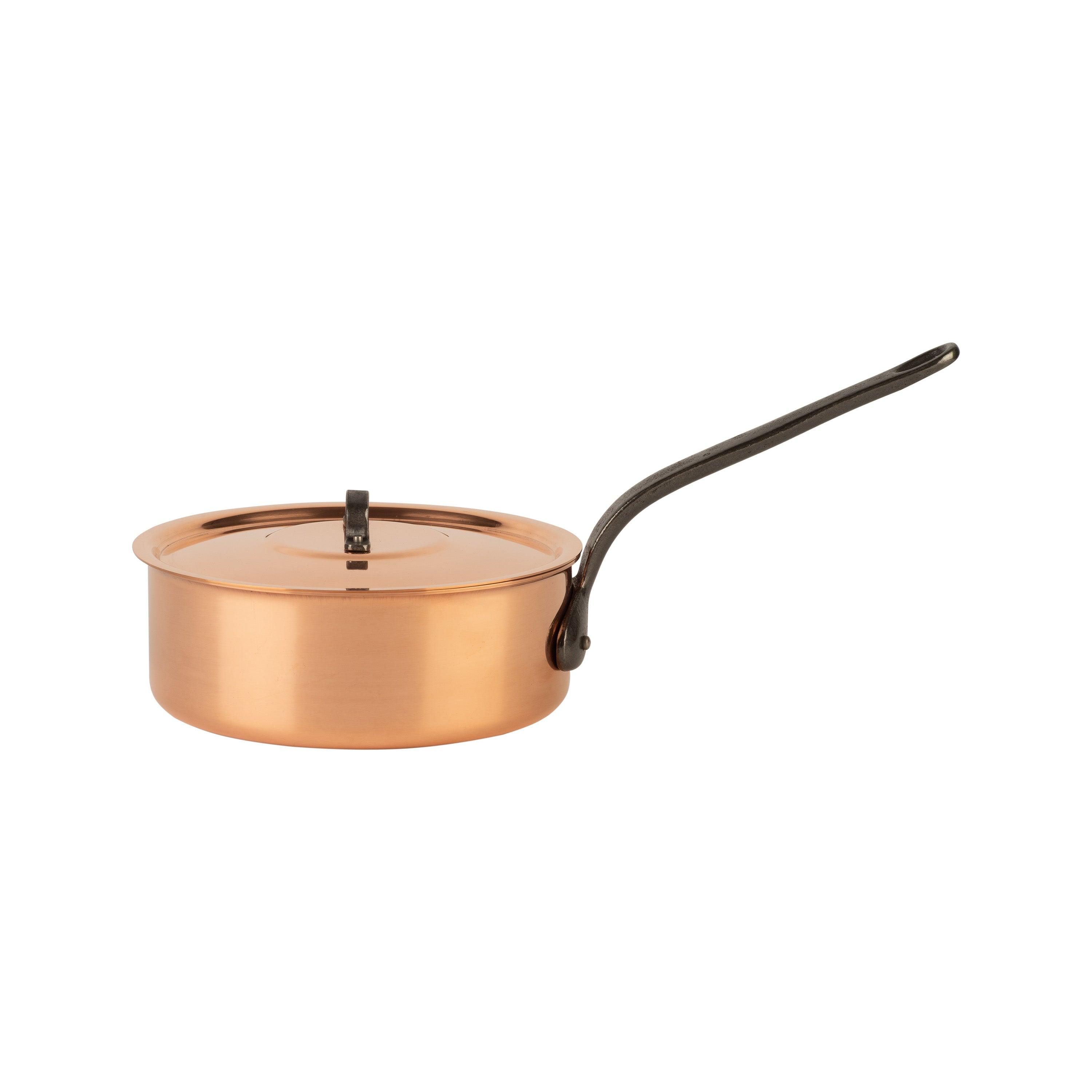 Cuisine Romefort Tinned copper sauté pan with lid