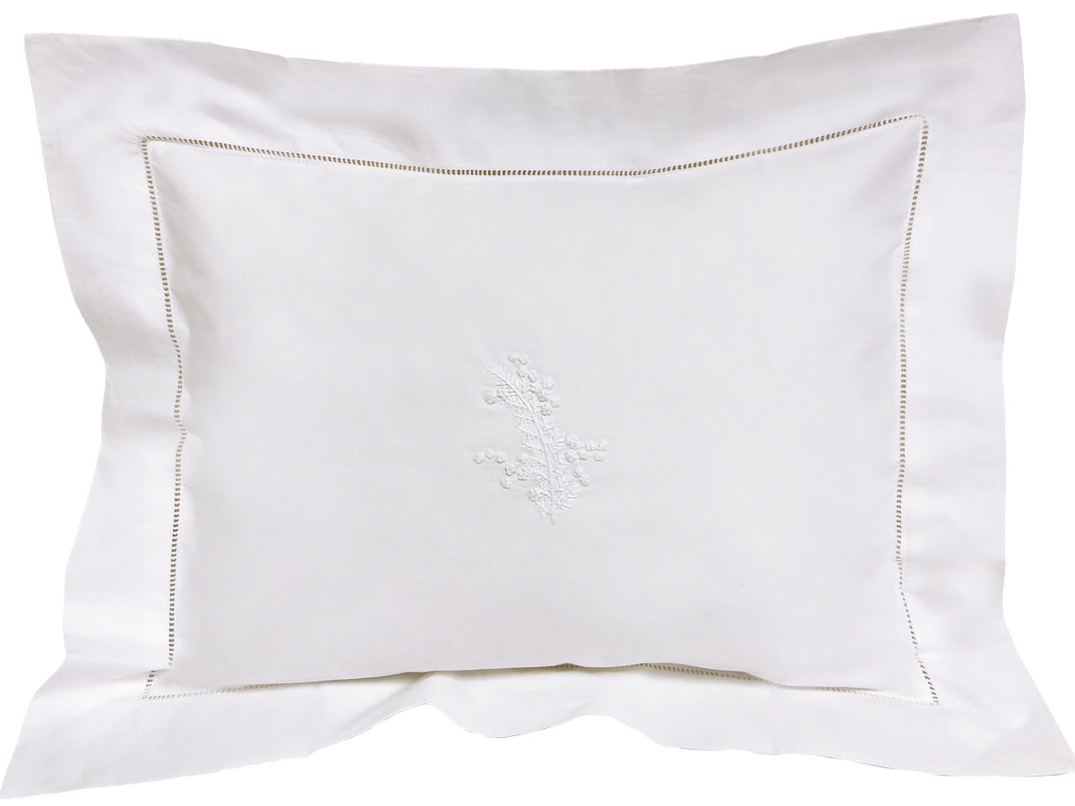 Boudoir Pillow Cover, Fern (White)