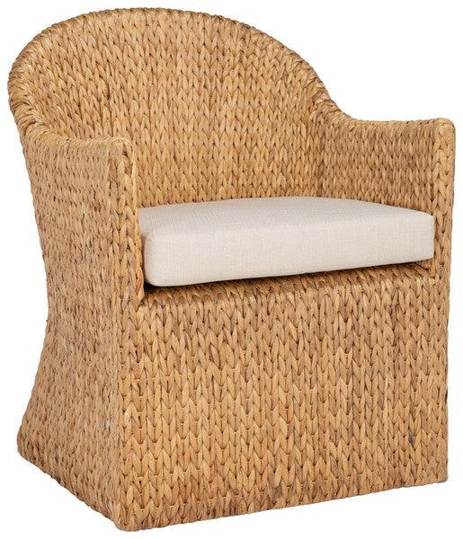 Safavieh Solomon Natural-Beige Water Hyacinth Dining Chair