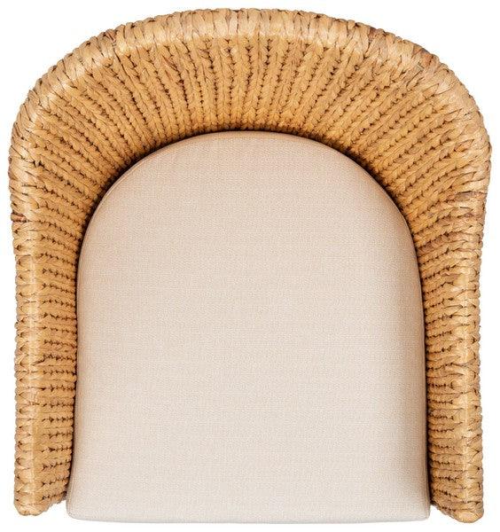 Safavieh Solomon Natural-Beige Water Hyacinth Dining Chair