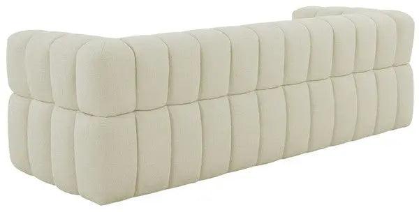 Safavieh Calyna Channel Tufted Boucle Cream Sofa