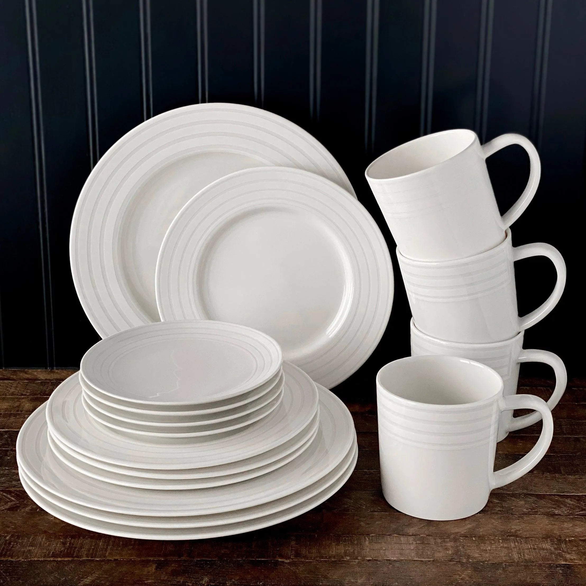 Caskata Wholesale Cambridge Stripe Small Plates, Set of 4