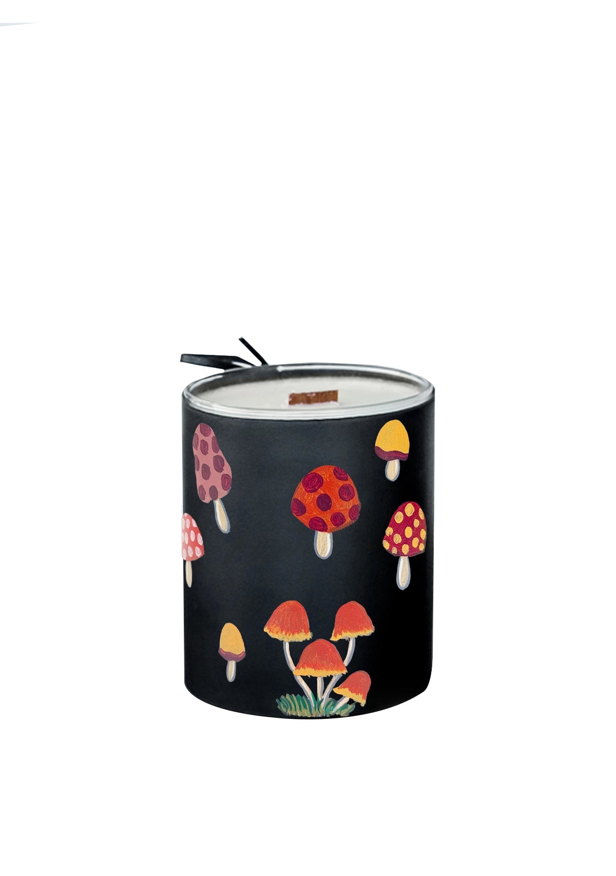 Mushroom Black Candle