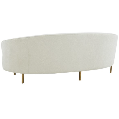 Safavieh Primrose Bouclé Curved Sofa in Ivory