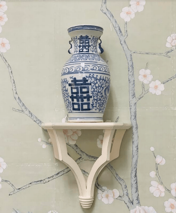 Double Happiness Vase with Geometric and Floral Motifs