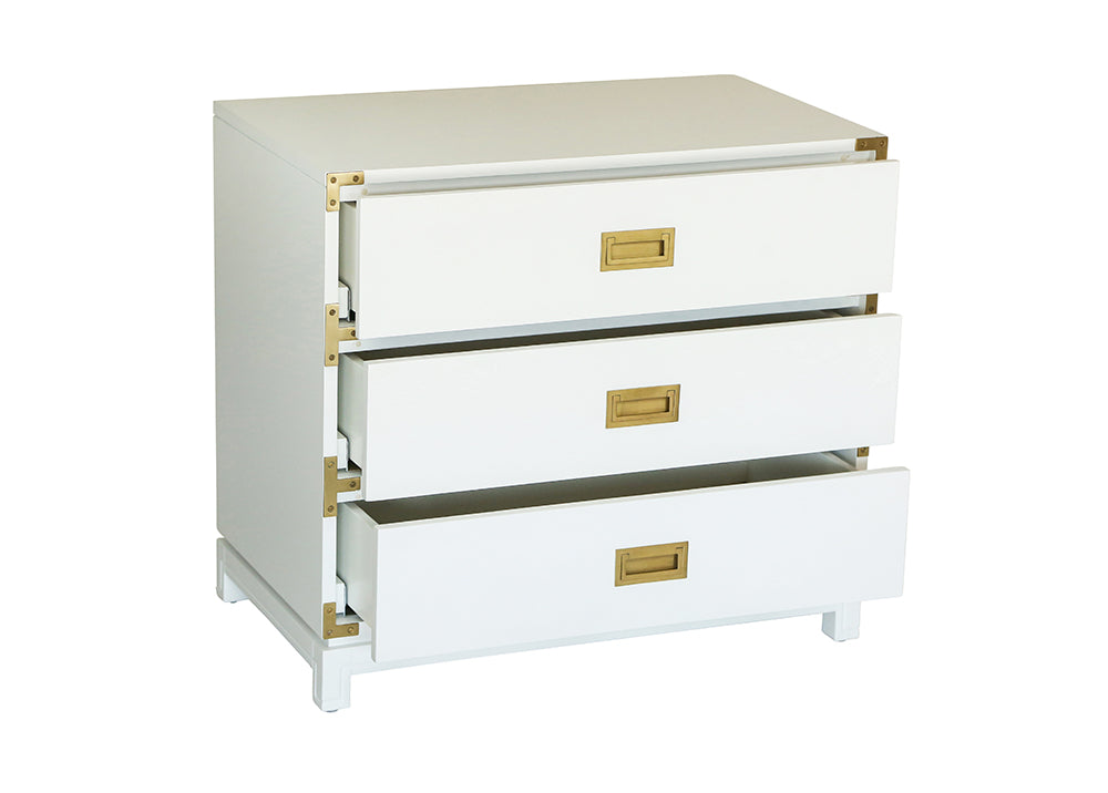 Small Carlyle Campaign Dresser - White