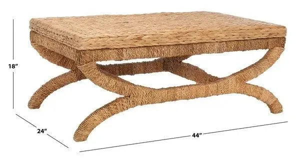 Safavieh Caycee Natural Waterhyacinth Coffee Table