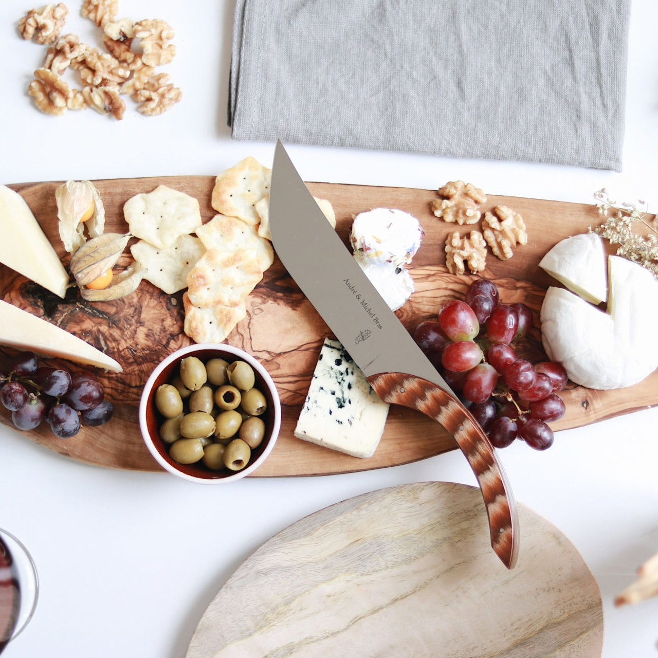 Cheese knife Michel and André Bras by Forge de Laguiole