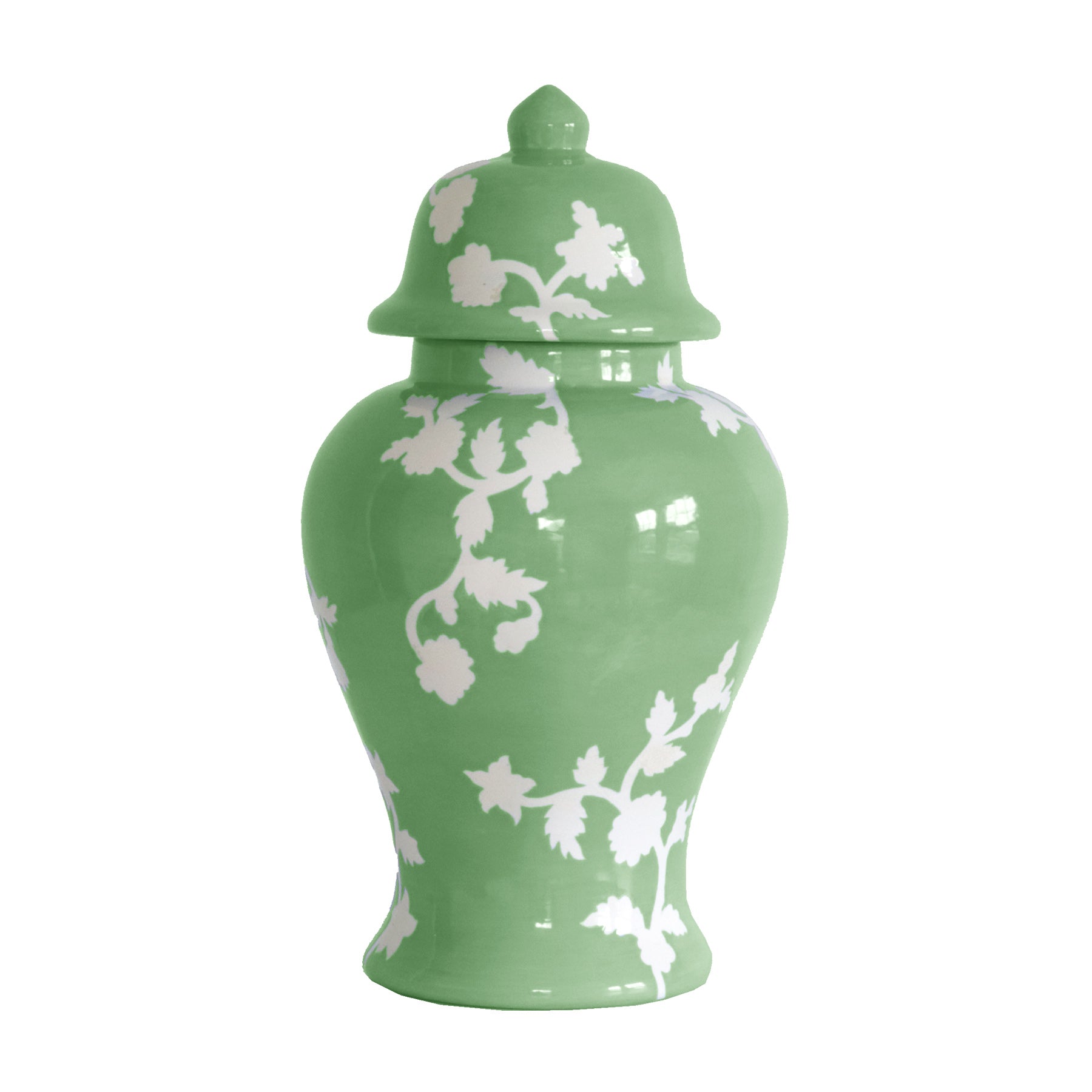 Chinoiserie Dreams Ginger Jars in Cabbage Patch Green