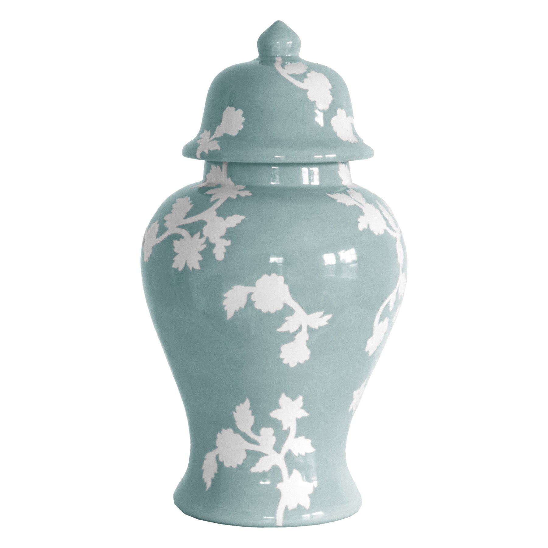 Chinoiserie Dreams Ginger Jars in Lamb's Ear Blue