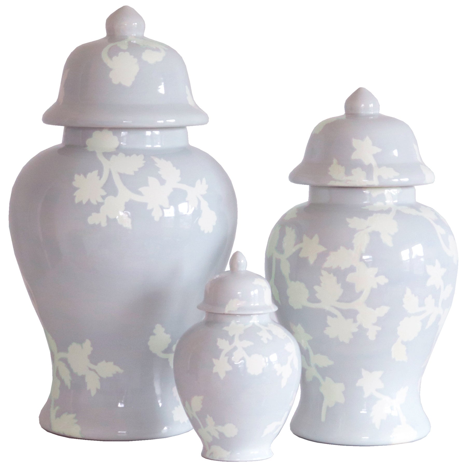 Chinoiserie Dreams Ginger Jars in Light Lavender