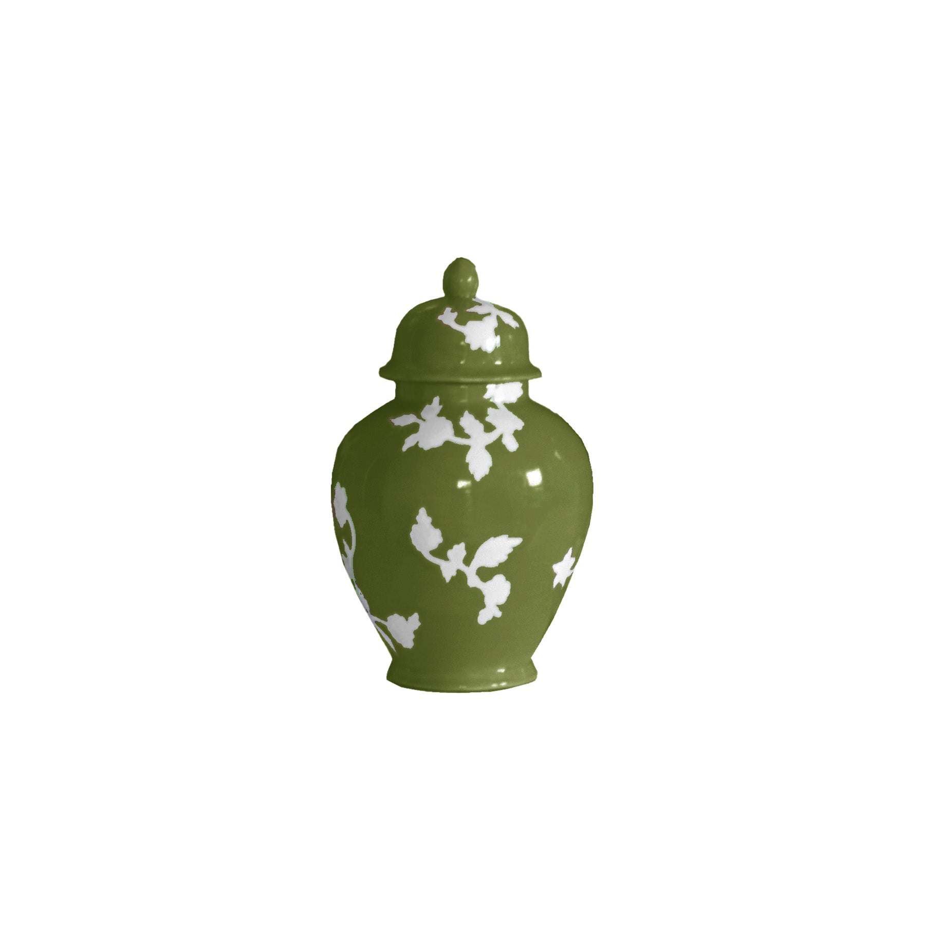 Chinoiserie Dreams Ginger Jars in Moss Green