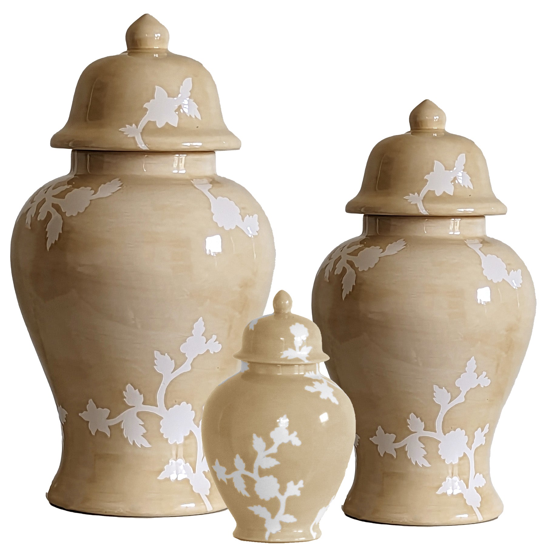 Chinoiserie Dreams Ginger Jars in Sand