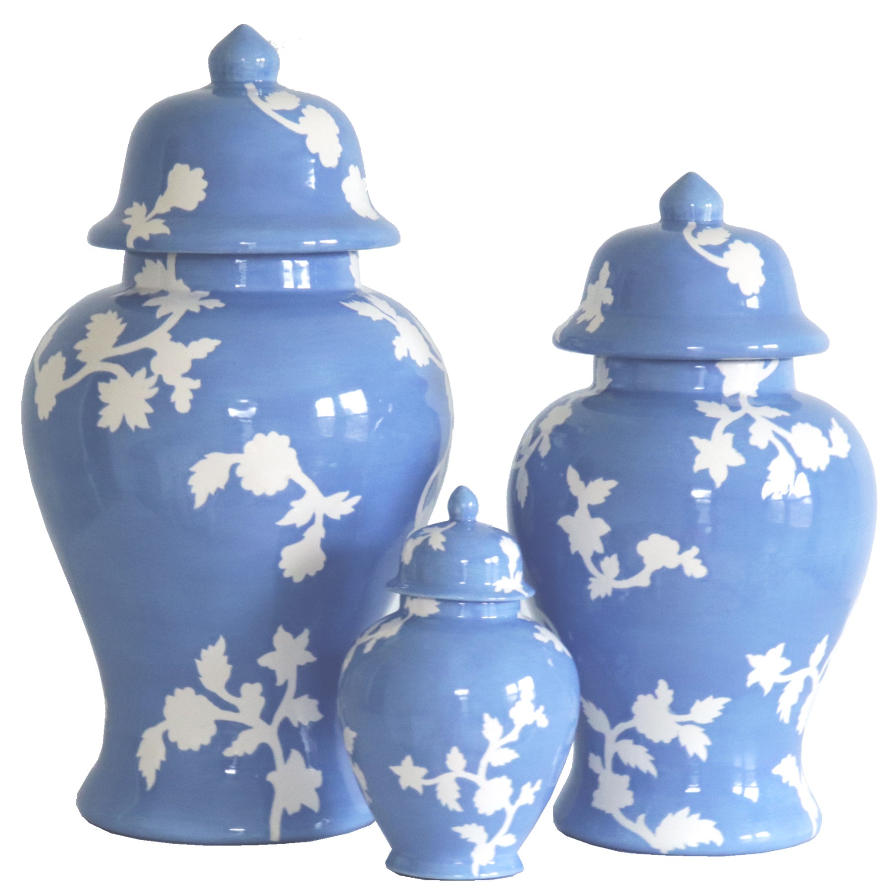 Chinoiserie Dreams Ginger Jars in French Blue