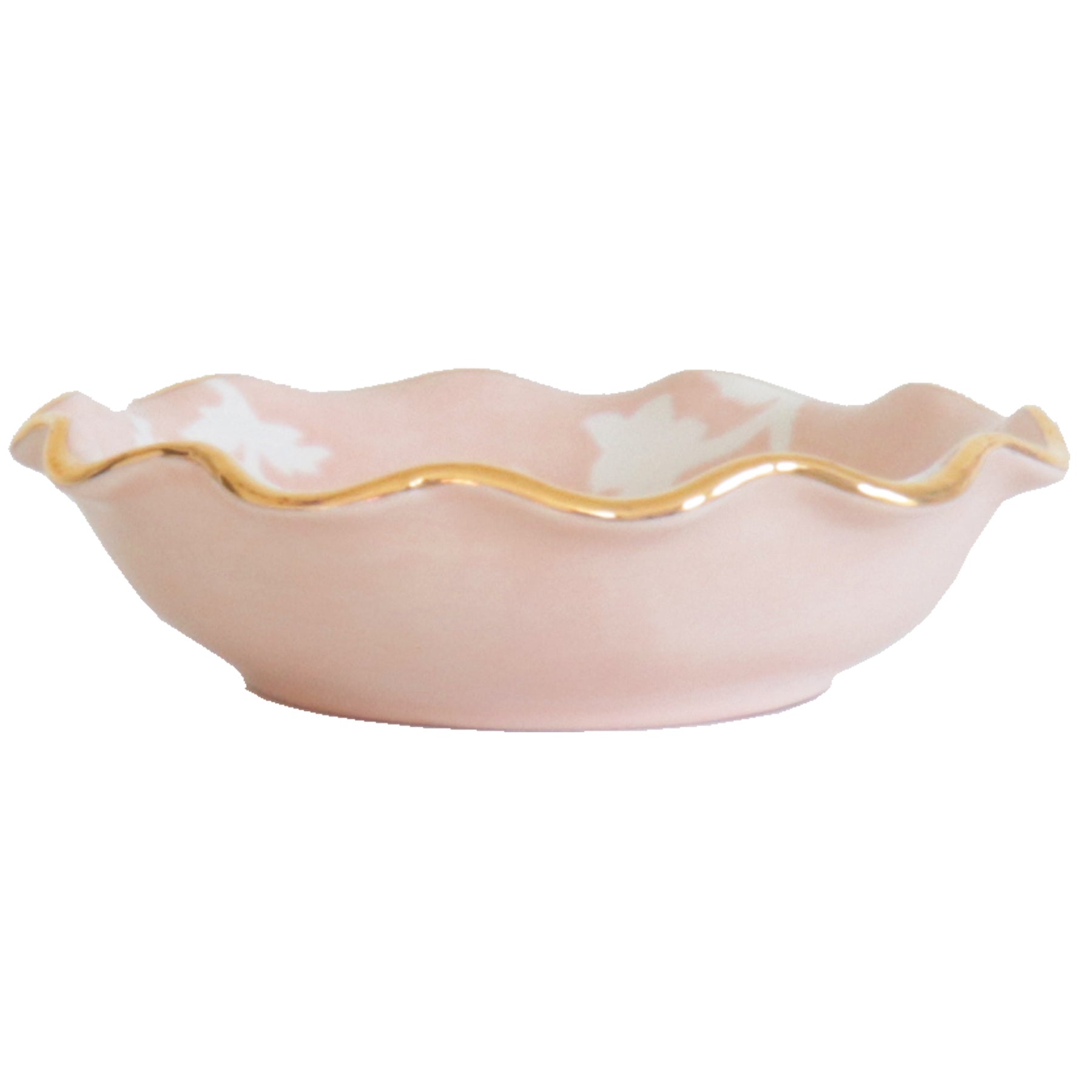 Chinoiserie Dreams Scalloped Bowls with 22K Gold Accent