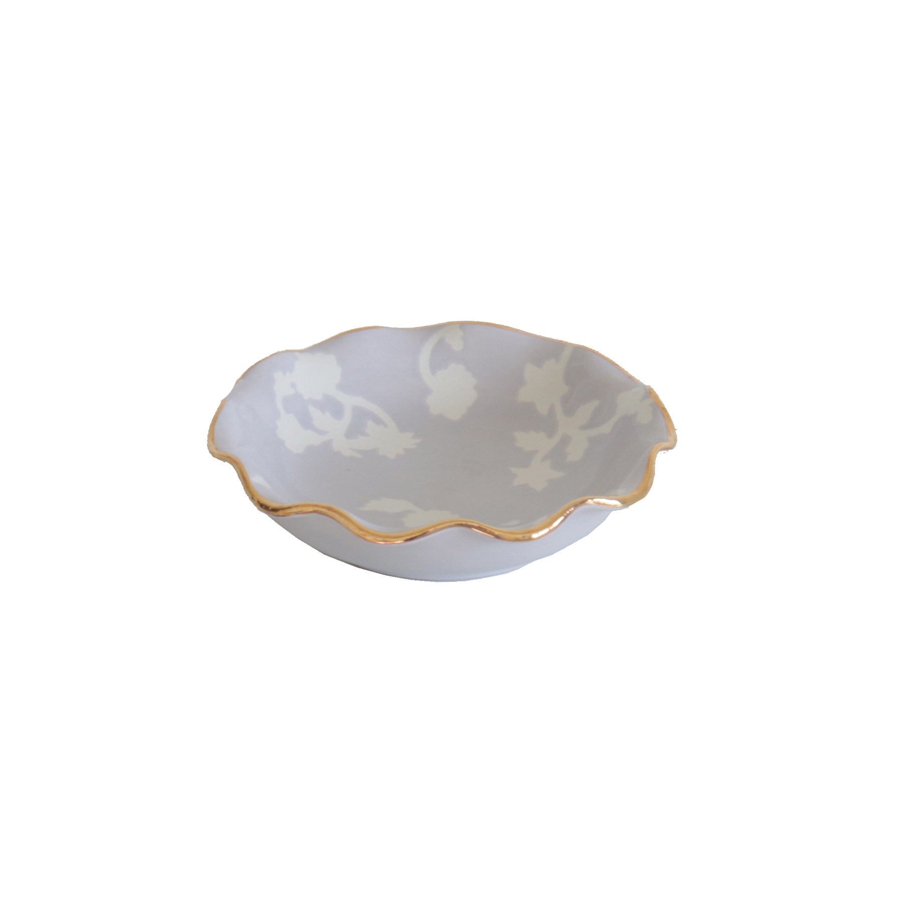 Chinoiserie Dreams Scalloped Bowls with 22K Gold Accent