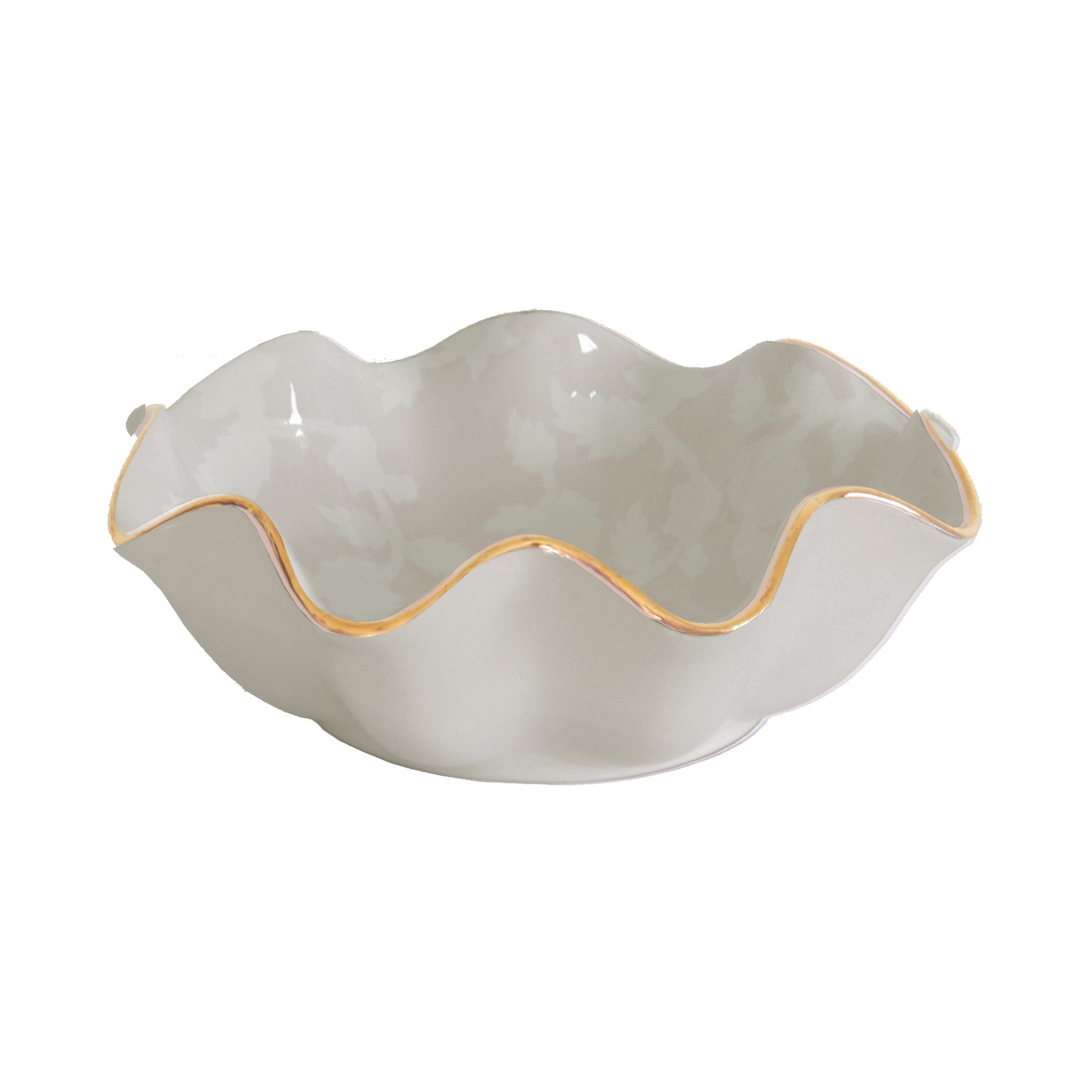 Chinoiserie Dreams Scalloped Bowls with 22K Gold Accent