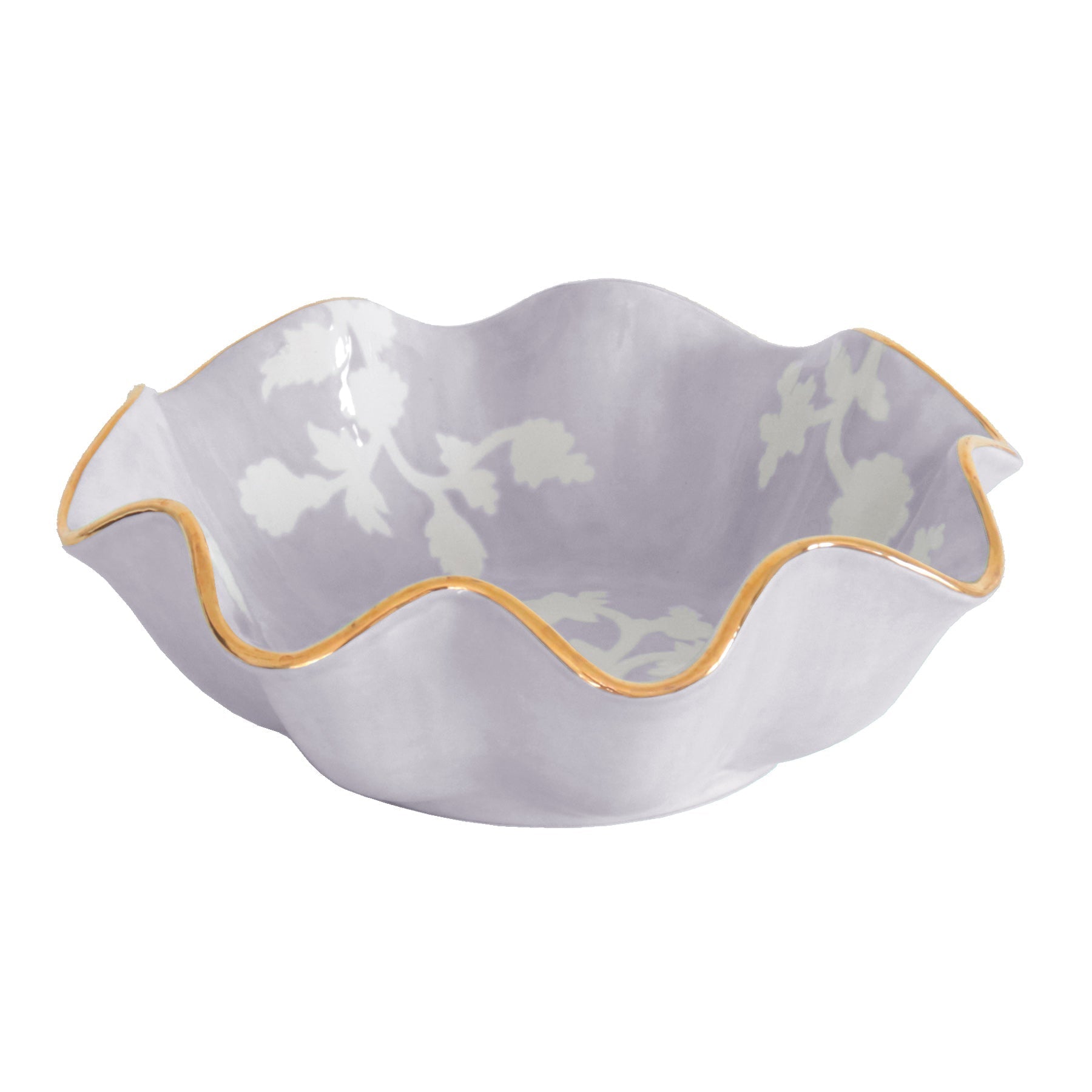 Chinoiserie Dreams Scalloped Bowls with 22K Gold Accent