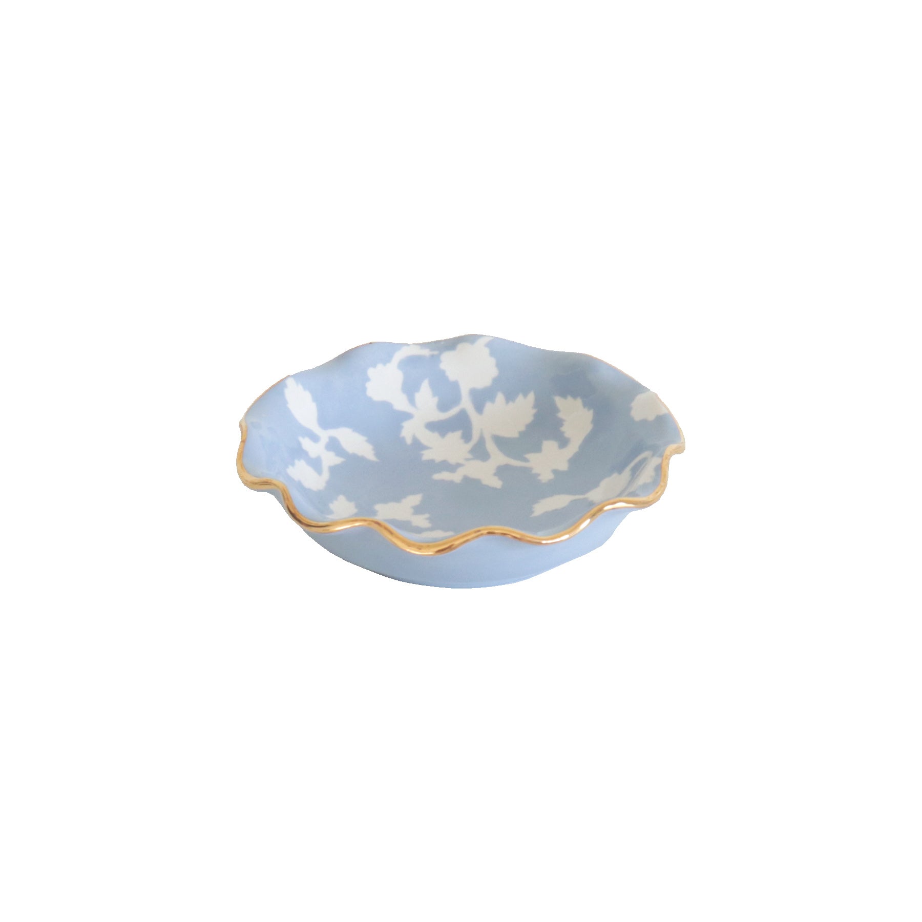 Chinoiserie Dreams Scalloped Bowls with 22K Gold Accent