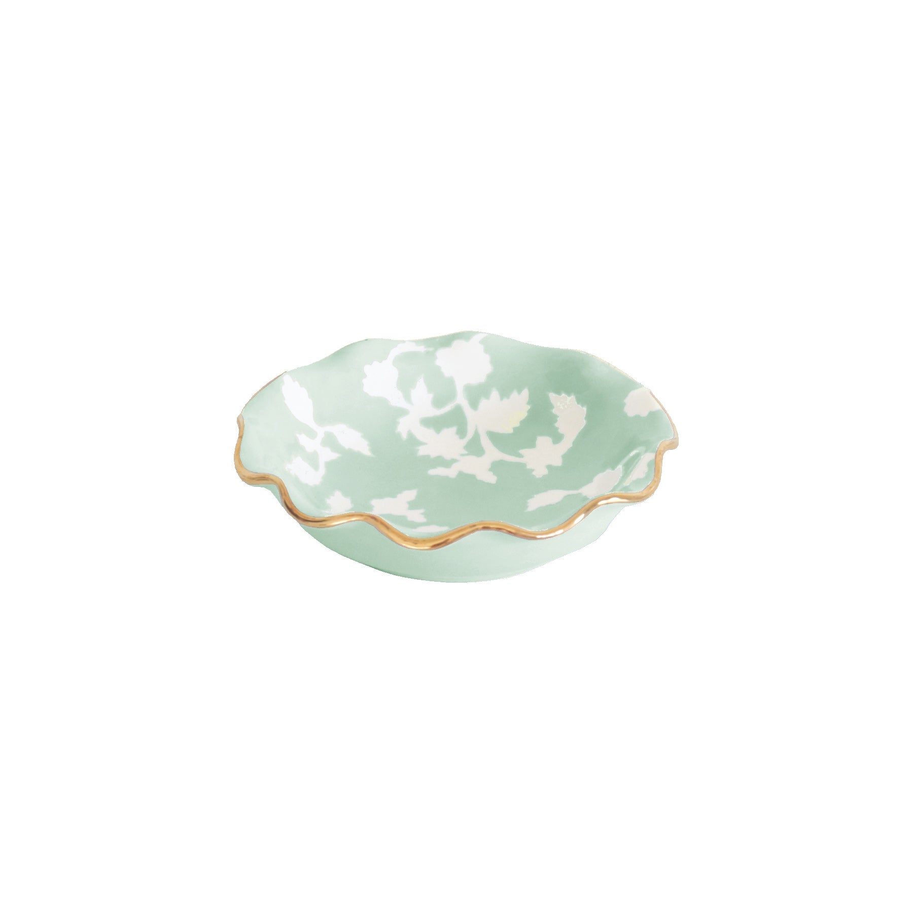 Chinoiserie Dreams Scalloped Bowls with 22K Gold Accent