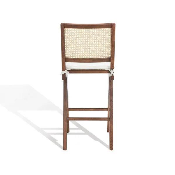 Safavieh Colette Walnut-Natural Rattan Barstool