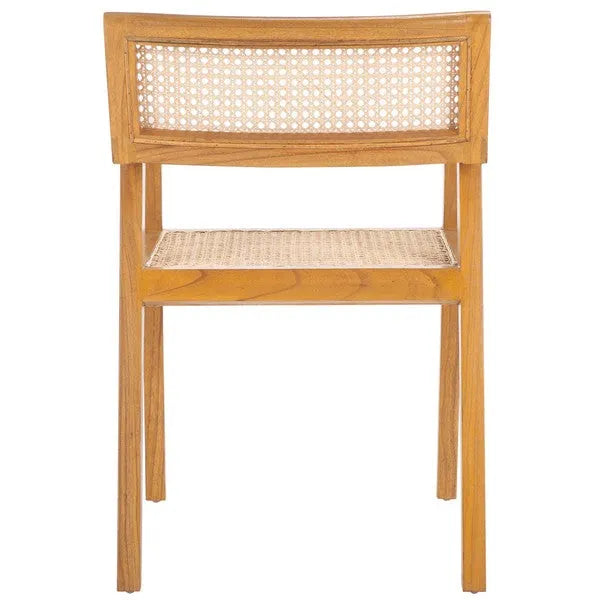 Cire Rattan Dining Chair in Natural with Teak Frame