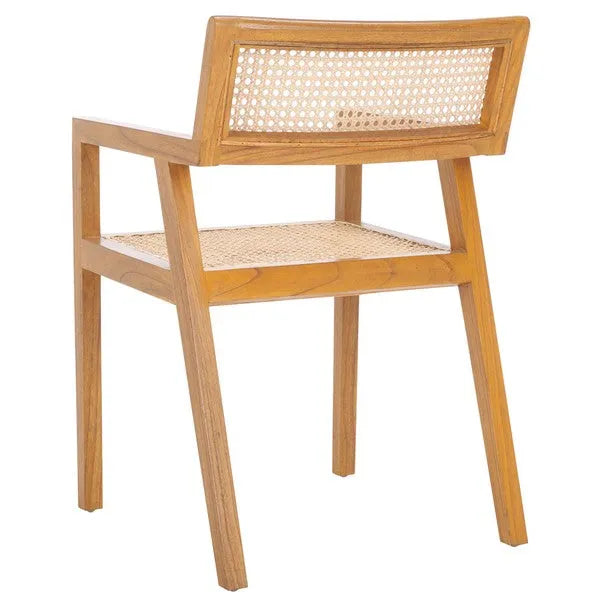 Cire Rattan Dining Chair in Natural with Teak Frame