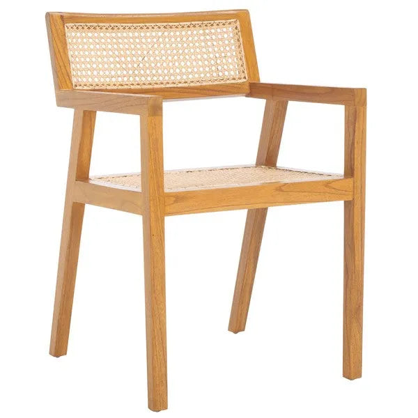 Cire Rattan Dining Chair in Natural with Teak Frame