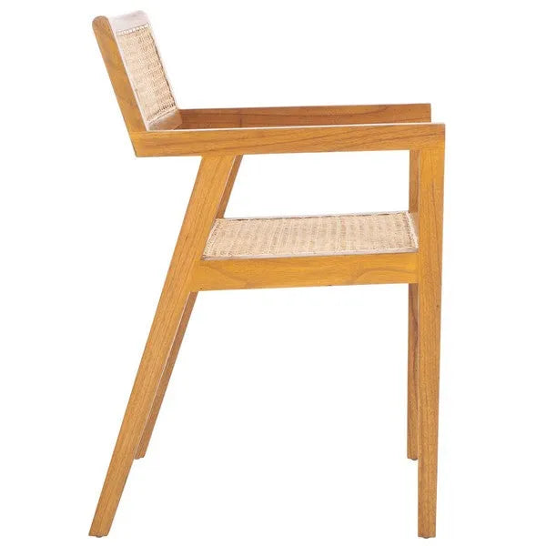 Cire Rattan Dining Chair in Natural with Teak Frame