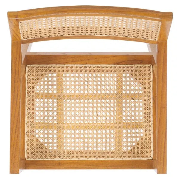 Cire Rattan Dining Chair in Natural with Teak Frame