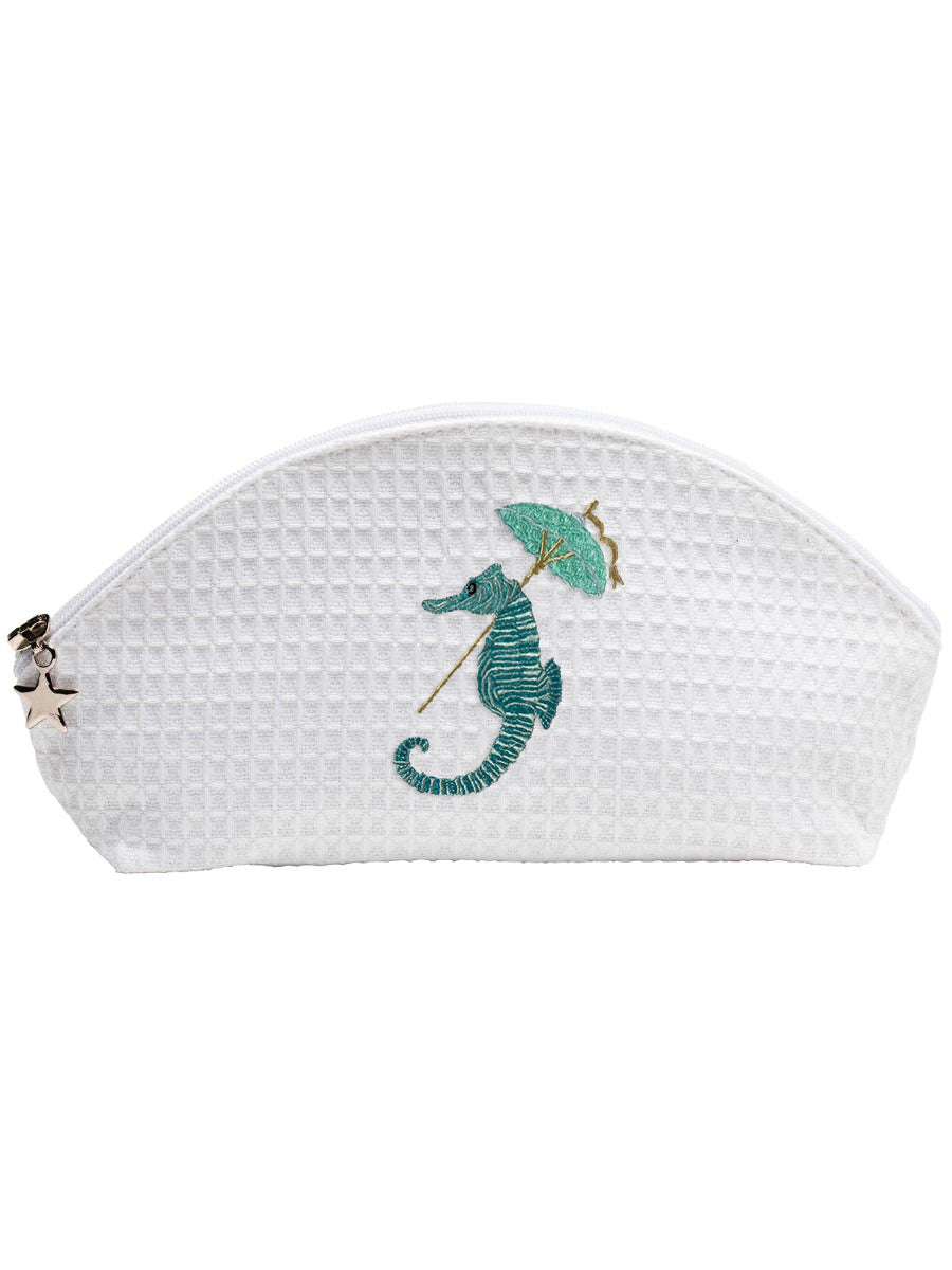 Cosmetic Bag (Small), Seahorse & Umbrella