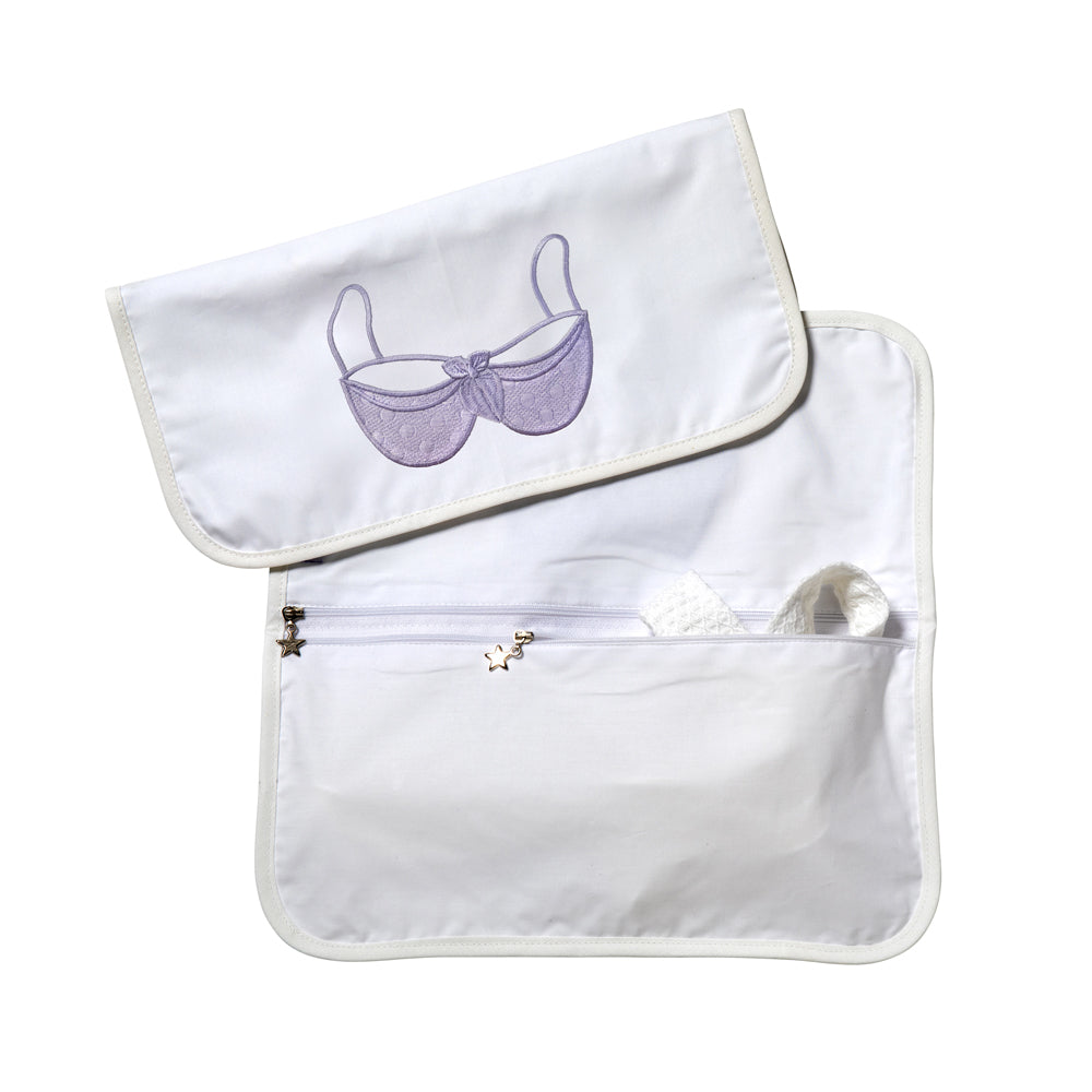 Travel Lingerie Bag, Cotton Percale, Bra & Undies