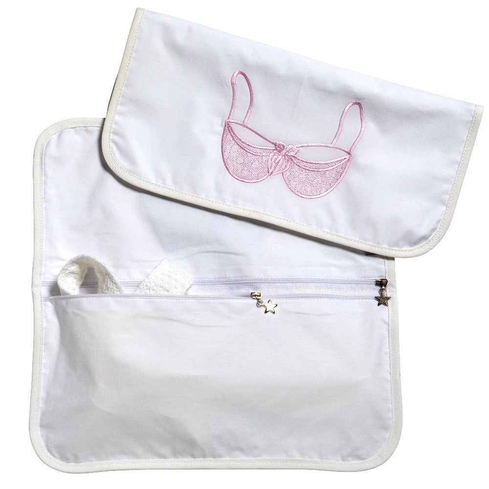 Travel Lingerie Bag, Cotton Percale, Bra & Undies